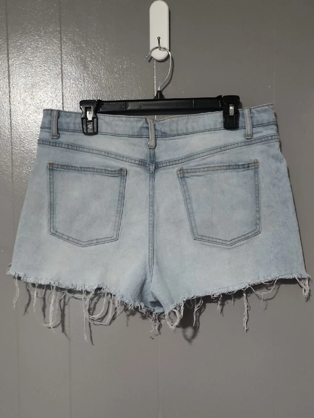 No Boundaries Light Blue Distressed Denim Shorts